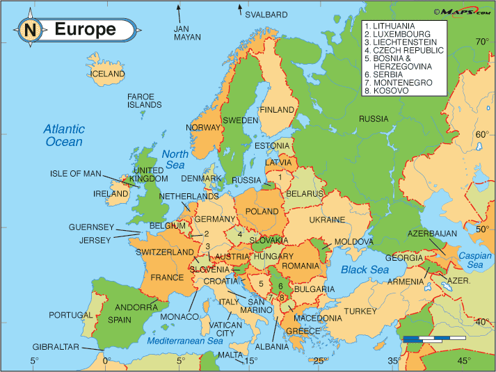 Europe Country Maps — Europe