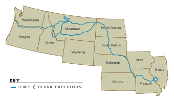 lewis and clark map lewis and clark map