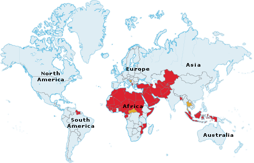 world map with countries and states. A Map of Member States: